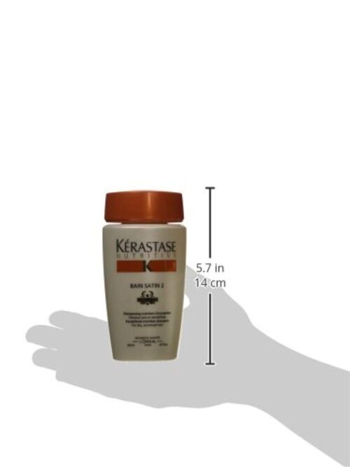 Kerastase Nutritious Bath Satin-2 Complete Nutrition Shampoo For Dry And Sensitized Hair, 8.5 Oz.